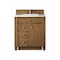 James Martin Vanities Bristol 30in Single Vanity, Saddle Brown w/ 3 CM White Zeus Quartz Top 157-V30-SBR-3WZ - alternate 1